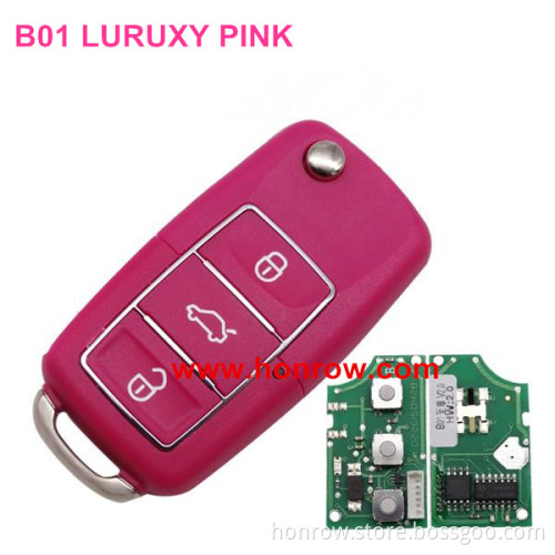 Standare remote key B01-Luxury 3 button car remote key for KD300 and KD900 to produce any model remote pink color